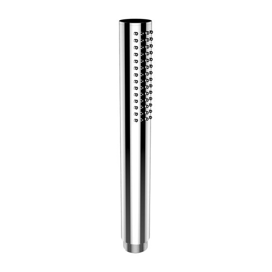 Laufen Handbrause TwinStick, Durchmesser 25mm, Vollmetall Brausestrahl, PVD Edelstahl-Optik