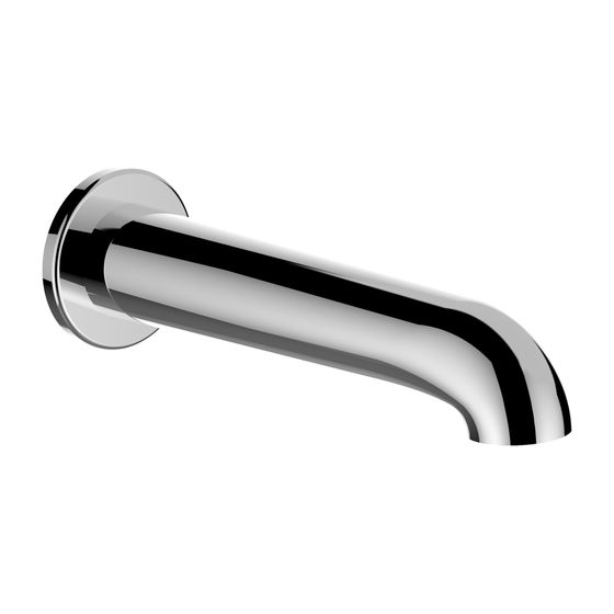 Laufen Wanneneinlauf Pure wandmontiert Festauslauf Ausladung 175mm, Chrom