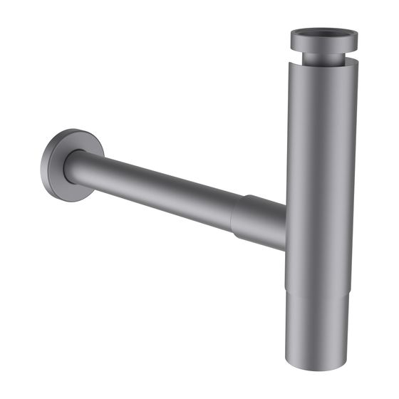 Laufen Design Siphon, PVD Edelstahl-Optik gebürstet