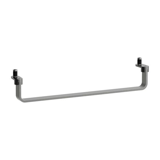 Laufen LANI Handtuchhalter Reling 450mm, Edelstahl gebürstet, passend zu Waschtischen Kartell, Living, LUA, MEDA, max 20kg
