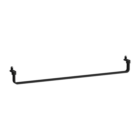 Laufen LANI Handtuchhalter Reling 750mm, Mattschwarz, passend zu Waschtischen Kartell, Laufen Pro S, Living, LUA, MEDA, max 20kg