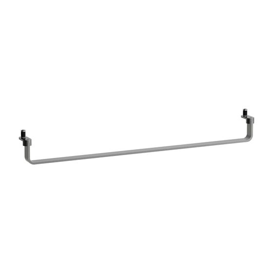 Laufen LANI Handtuchhalter Reling 750mm, Edelstahl gebürst., passend zu Waschtischen Kartell, Pro S, Living, LUA, MEDA, max 20kg