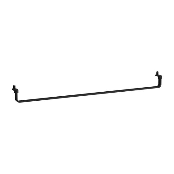 Laufen LANI Handtuchhalter Reling 950mm, Mattschwarz, passend zu Waschtischen Kartell, Laufen Pro S, Living, LUA, MEDA, max 20kg