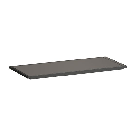 Laufen Ablage Kartell für Waschtisch 460x200x15mm, Rauchgrau