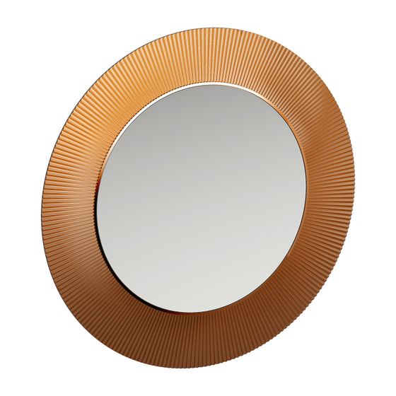 Laufen Spiegel All Saints Kartell, Bernstein, rund Durchmesser außen, 780mm, Durchmesser innen, 520mm