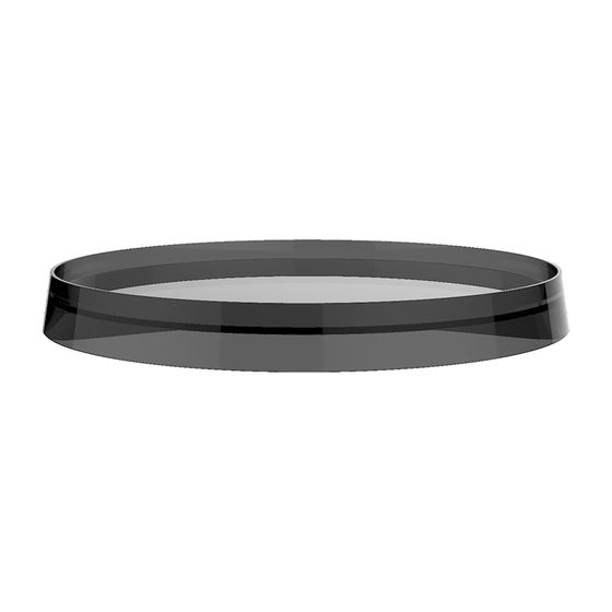 Laufen Disc Kartell zu Waschtisch- und Bidetmischer Wandablage und Rollenhalter, Rauchgrau, 183mm, Durchmesser