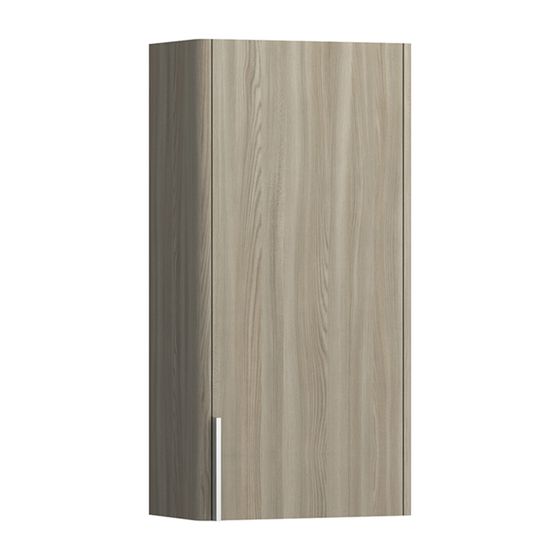 Laufen Halbhochschrank BASE für VAL/Pro S 185x350x700mm, Ulme hell, 1 Tür Scharnier links 2 Ablagen mit Griff Aluminium eloxiert