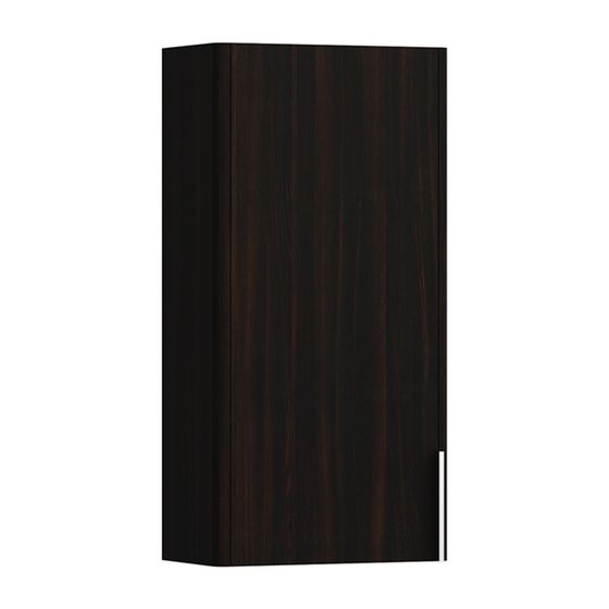 Laufen Halbhochschrank BASE für VAL/Pro S 185x350x700mm, Ulme dunkel, 1 Tür Scharnier rechts 2 Ablagen mit Griff Alu. eloxiert