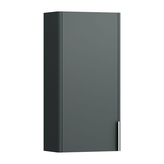 Laufen Halbhochschrank BASE für VAL/Pro S 185x350x700mm, Verkehrsgrau, 1 Tür Scharnier rechts 2 Ablagen mit Griff Alu. eloxiert