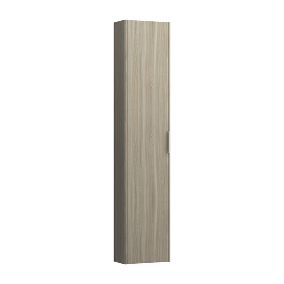 Laufen Hochschrank BASE für VAL/Pro S 185x350x1650mm, Ulme hell, 1 Tür Scharnier rechts 5 Ablagen mit Griff Aluminium eloxiert