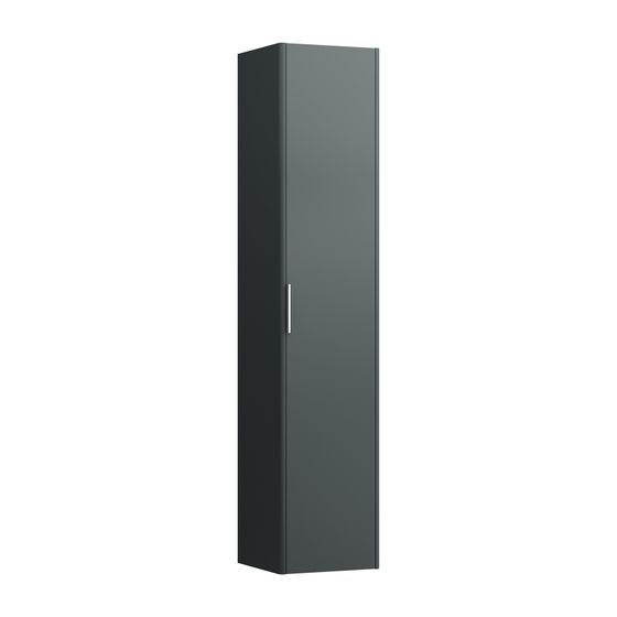 Laufen Hochschrank BASE für VAL/Pro S 336x350x1650mm, Verkehrsgrau, 1 Tür Scharnier links 5 Ablagen mit Griff Aluminium eloxiert
