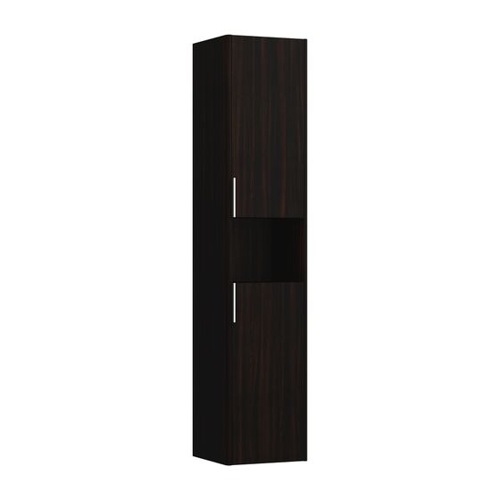 Laufen Hochschrank BASE für VAL/Pro S 336x350x1650mm, Ulme dunkel, 2 Türen Scharnier links 1 Fach offen mit Griff Alu. eloxiert