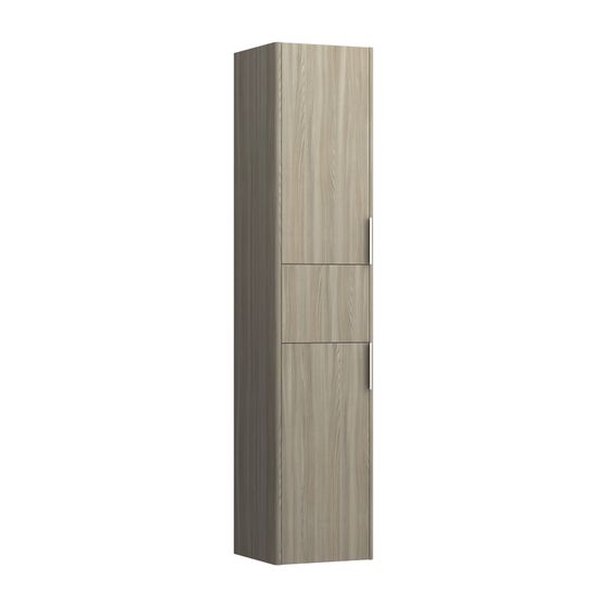 Laufen Hochschrank BASE für VAL/Pro S 336x350x1650mm, Ulme hell/2 Türen/Scharnier rechts/1 Schublade/4 Ablagen, Griff Alu. elox.