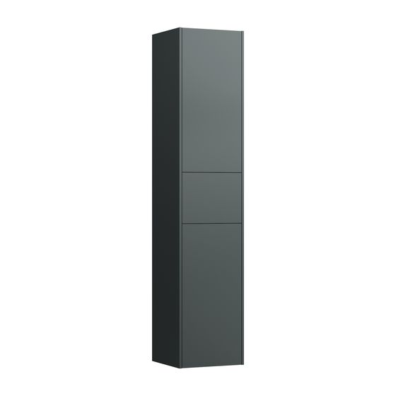 Laufen Hochschrank BASE für Pro S Set 336x350x1650mm, Verkehrsgrau, 2 Türen Scharnier links 1 Schublade 4 Ablagen, Push/Pull Fu.