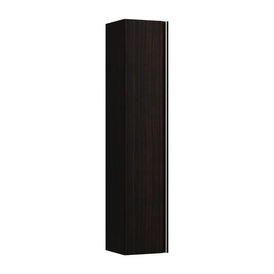 Laufen Hochschrank BASE für INO/Palace 335x350x1650mm, Ulme dunkel, 1 Tür Scharnier links 5 Ablagen mit Griff Aluminium eloxiert