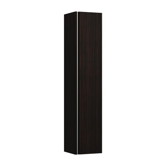 Laufen Hochschrank BASE für INO/Palace 335x350x1650mm, Ulme dunkel, 1 Tür Scharnier rechts 5 Ablagen mit Griff Alu. eloxiert