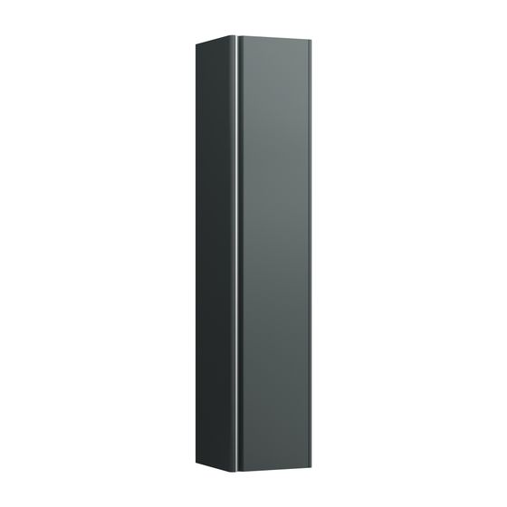 Laufen Hochschrank BASE für INO/Palace 335x350x1650mm, Verkehrsgrau, 1 Tür Scharnier rechts 5 Ablagen mit Griff Alu. eloxiert