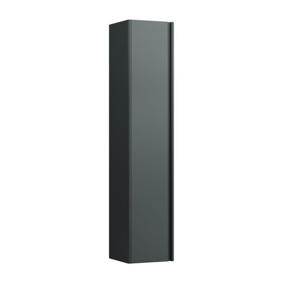 Laufen Hochschrank BASE für INO/Palace 335x350x1650mm, Verkehrsgrau, Schwarz, 1 Tür Scharnier links 5 Ablagen mit Griff Alu.