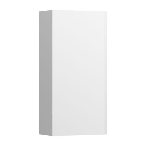 Laufen Halbhochschrank LANI 184x353x700mm, Specialcolor, 1 Tür Scharnier links 2 Glasablagen, Griffleiste integriert Soft-Close