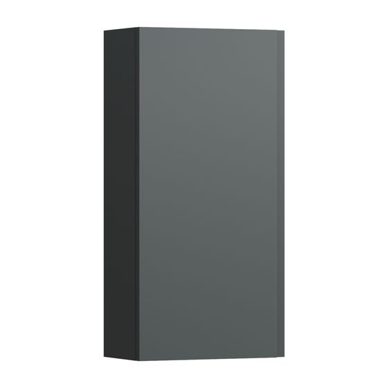 Laufen Halbhochschrank LANI 184x353x700mm, Verkehrsgrau, 1 Tür Scharnier links 2 Glasablagen, Griffleiste integriert Soft-Close