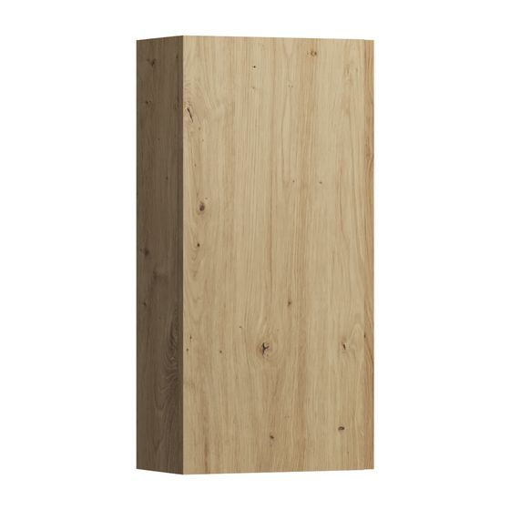 Laufen Halbhochschrank LANI 184x353x700mm, Wildeiche, 1 Tür Scharnier links 2 Glasablagen, Griffleiste integriert Soft-Close