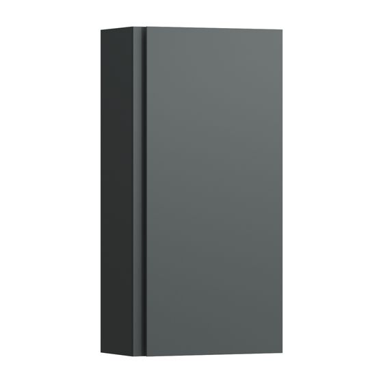 Laufen Halbhochschrank LANI 184x353x700mm, Verkehrsgrau, 1 Tür Scharnier rechts 2 Glasablagen, Griffleiste integriert Soft-Cl.