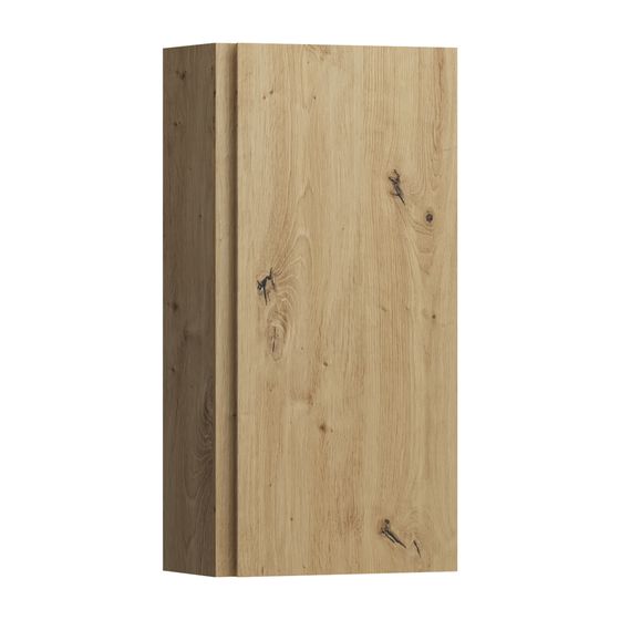 Laufen Halbhochschrank LANI 184x353x700mm, Wildeiche, 1 Tür Scharnier rechts 2 Glasablagen, Griffleiste integriert Soft-Close