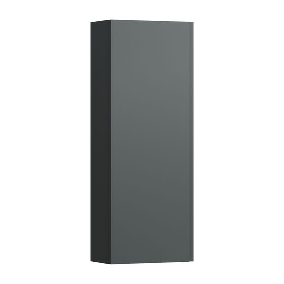 Laufen Halbhochschrank LANI 184x353x900mm, Verkehrsgrau, 1 Tür Scharnier links 2 Glasablagen, Griffleiste integriert Soft-Close