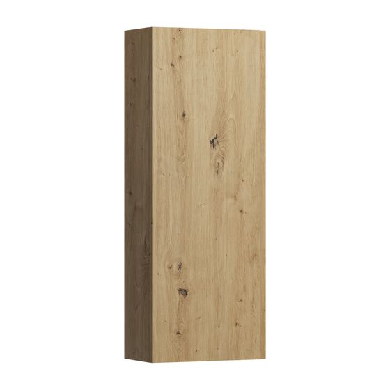 Laufen Halbhochschrank LANI 184x353x900mm, Wildeiche, 1 Tür Scharnier links 2 Glasablagen, Griffleiste integriert Soft-Close