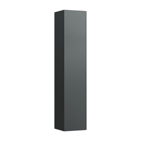 Laufen Hochschrank LANI 335x353x1650mm, Verkehrsgrau, 1 Tür Scharnier links 4 Glasablagen, Griffleiste integriert Soft-Close