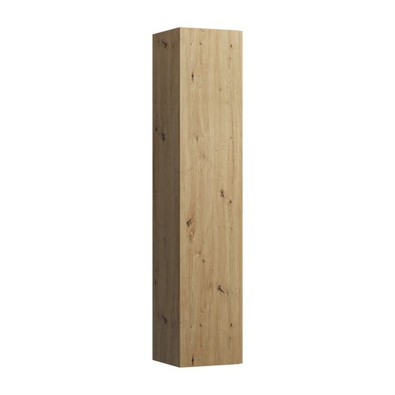 Laufen Hochschrank LANI 335x353x1650mm, Wildeiche, 1 Tür Scharnier links 4 Glasablagen, Griffleiste integriert Soft-Close