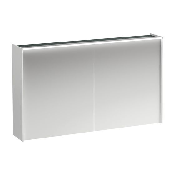 Laufen Spiegelschrank LANI, 715x1220x210mm, Specialcolor, 2 Türen 2 Glasfachböden, LED-Beleuchtung horizontal, mit Steckdose