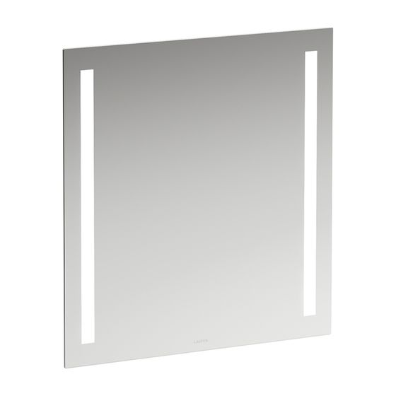 Laufen Spiegel LANI 650x28x700mm, mit 2 vertikal integrierten LED-Lichtelementen
