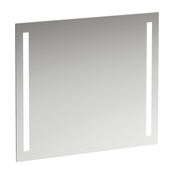 Laufen Spiegel LANI 800x28x700mm, mit 2 vertikal integrierten LED-Lichtelementen