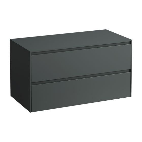 Laufen Waschtisch Unterbau u. Platte Schubladenel. LANI 493x985x527mm, Verkehrsgrau, ohne Ausschnitt, 2 Schubladen, Abdpl. 12mm