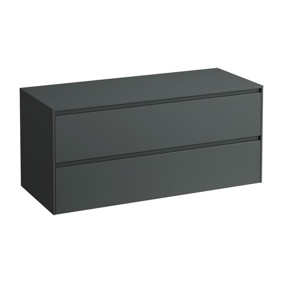 Laufen Waschtisch Unterbau u. Platte Schubladenel. LANI 493x1182x527mm, Verkehrsgrau, ohne Ausschnitt, 2 Schubl, Abdpl. 12mm