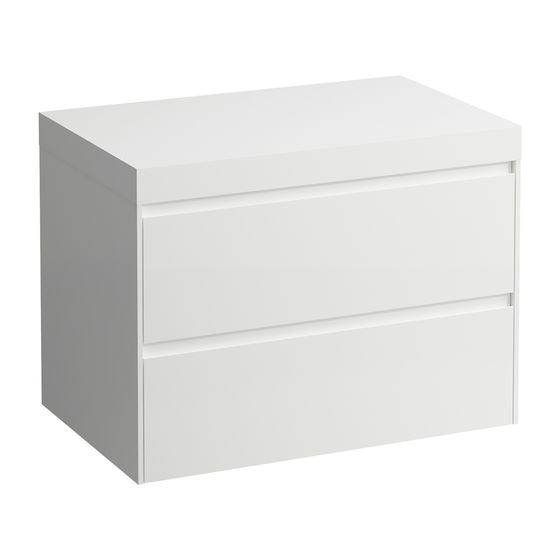 Laufen WT Unterbau u. Platte, Modular System, LANI 495x785x580mm, Specialc., Mattweiß, o. Aussch., 2 Schubladen