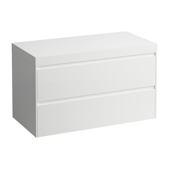 Laufen WT Unterbau u. Platte, Modular System, LANI 495x985x580mm, Specialc., Mattweiß, o. Aussch., 2 Schubladen