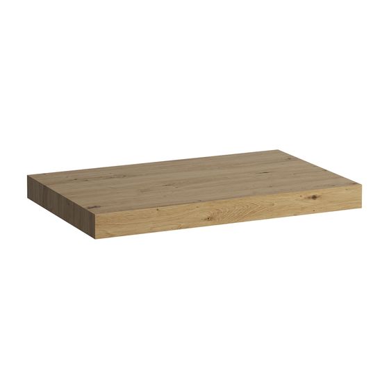 Laufen Waschtisch-Platte LANI 495x785x65mm, Wildeiche, ohne Ausschnitt, inklusive 2 Befestigungselemente