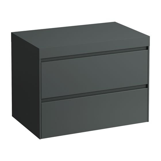 Laufen WT Unterbau u. Platte, Modular System, LANI 495x785x580mm, V.-grau, o. Aussch., 2 Schubladen