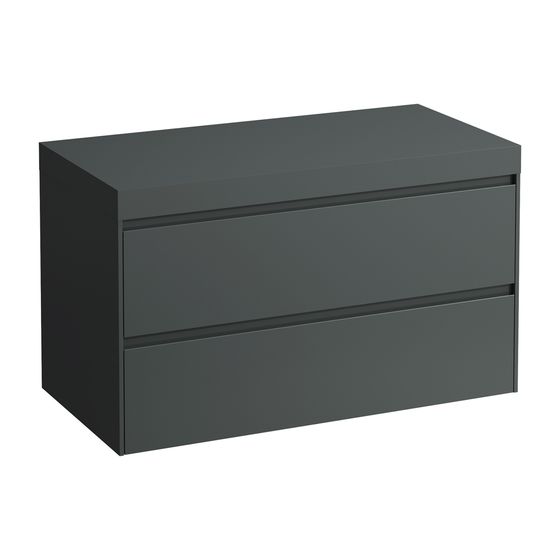 Laufen WT Unterbau u. Platte, Modular System, LANI 495x985x580mm, V.-grau, o. Aussch., 2 Schubladen