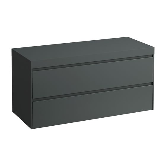 Laufen WT Unterbau u. Platte, Modular System, LANI 495x1185x580mm, V.-grau, o. Aussch., 2 Schubladen
