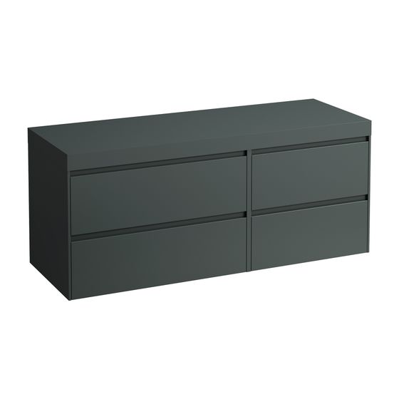 Laufen WT Unterbau u. Platte, Modular System, LANI 495x1370x580mm, V.-grau, o. Aussch., 4 Schubl., 80cm L, 60cm R