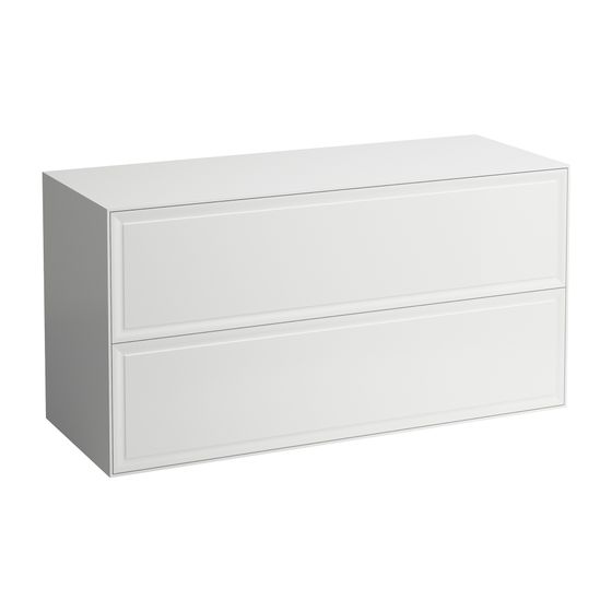 Laufen Sideboard The New Classic 457x1177x600mm, Verkehrsgrau, ohne Ausschnitt, mittig 2 Schubladen mit Push/Pull Funktion