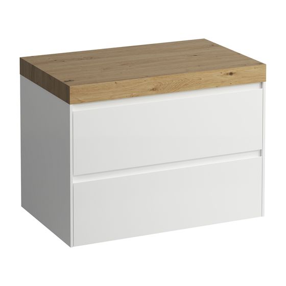 Laufen WT Unterbau u. Platte, Modular System, LANI 495x785x580mm, Wildeiche, Specialc., o. Aussch., 2 Schubladen
