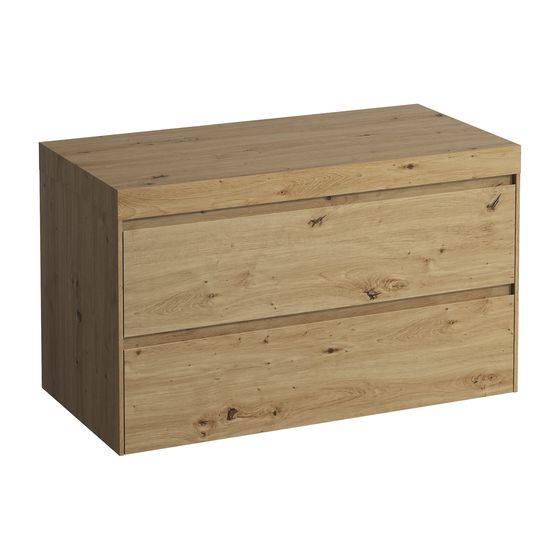 Laufen WT Unterbau u. Platte, Modular System, LANI 495x985x580mm, Wildeiche, o. Aussch., 2 Schubladen