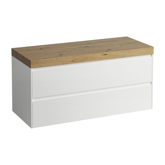 Laufen WT Unterbau u. Platte, Modular System, LANI 495x1185x580mm, Wildeiche, Specialc., o. Aussch., 2 Schubladen