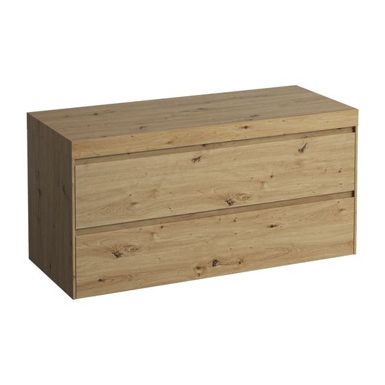 Laufen WT Unterbau u. Platte, Modular System, LANI 495x1185x580mm, Wildeiche, o. Aussch., 2 Schubladen