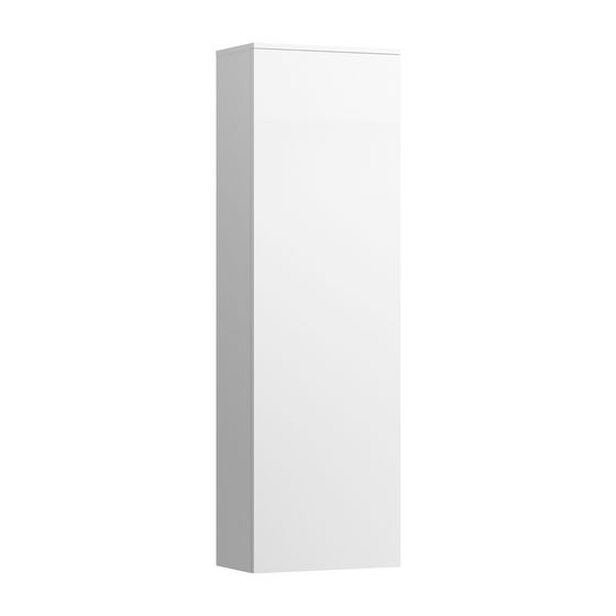 Laufen Hochschrank Kartell 270x400x1300mm, Mattweiß, 1 Tür Scharnier rechts 4 Ablagen mit Push/Pull Funktion