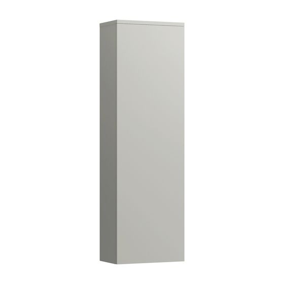 Laufen Hochschrank Kartell 270x400x1300mm, Kieselgrau, 1 Tür Scharnier rechts 4 Ablagen mit Push/Pull Funktion